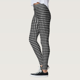 Hounds Tooth Svart & Vitt Modernt Leggings