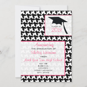 Houndstooth 2013 Studenten-meddelande Inbjudningar