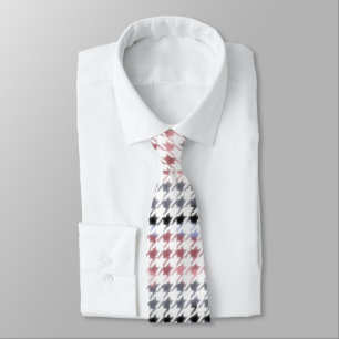 Houndstooth Abstrakt, vattenfärg Slips