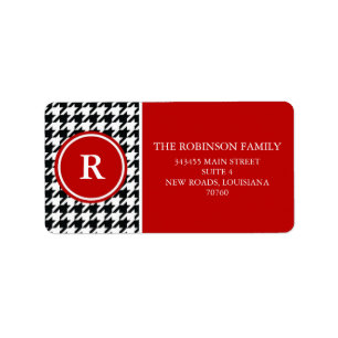 Houndstooth Adressetikett