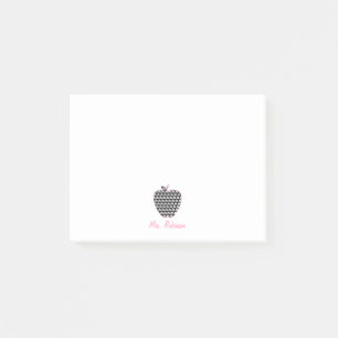 Houndstooth Apple lärare Post-it Block