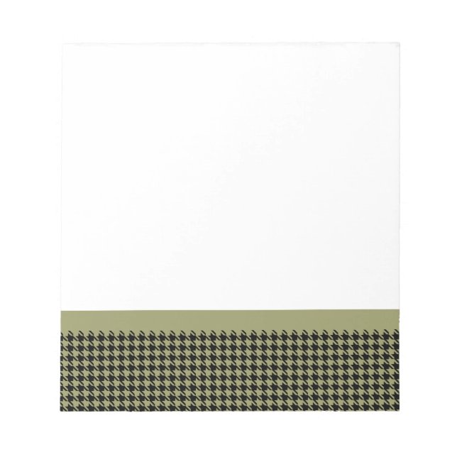 Houndstooth Avocado och Black Anteckningsblock (Framsida)