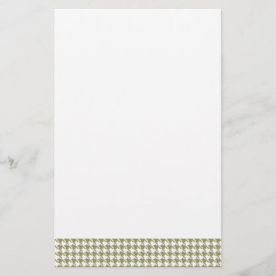 Houndstooth Avocado och White