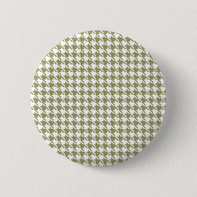 Houndstooth Avocado och White Knapp (Framsida)