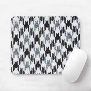 Houndstooth black and white mönster musmatta