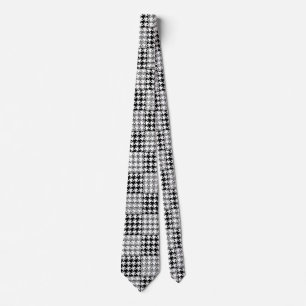 Houndstooth Black and White Patchwork Mönster Slips