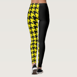 Houndstooth / Black Leggings