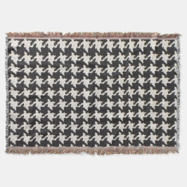 Houndstooth Black White Pattern Filt