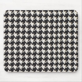 Houndstooth Black & White Pattern Musmatta