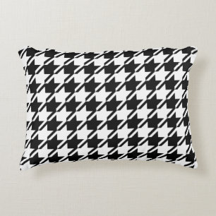 Houndstooth BW Big Mönster Prydnadskudde