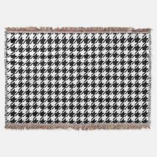 Houndstooth BW Rpt Mönster Filt