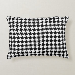 Houndstooth BW Rpt Mönster Prydnadskudde