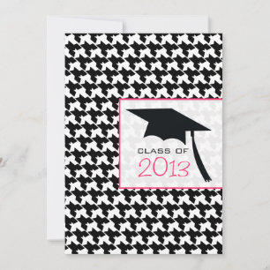 Houndstooth Class of 2013 Studenten bjudande Inbjudningar