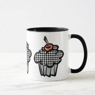 Houndstooth cuptårta mugg