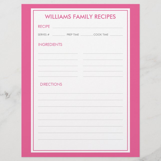 Houndstooth Familjenamn Recept Infogande  (Framsida)