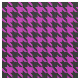 Houndstooth fuchsia and black tyg