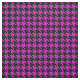 Houndstooth fuchsia and black tyg