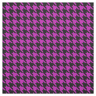 Houndstooth fuchsia och svart tyg