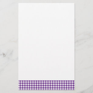 Houndstooth Grape and White