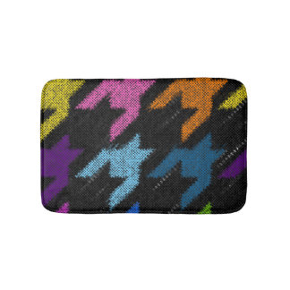 Houndstooth: grov imitation av arbetsyta. badrumsmatta