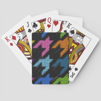 Houndstooth: grov imitation av arbetsyta. casinokort