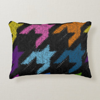 Houndstooth: grov imitation av arbetsyta. prydnadskudde