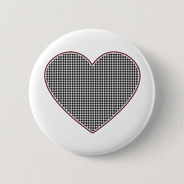Houndstooth hjärta (Tuscaloosa, Alabama) Knapp (Framsida)