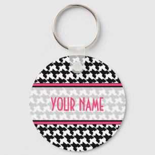 Houndstooth Keychain Nyckelring