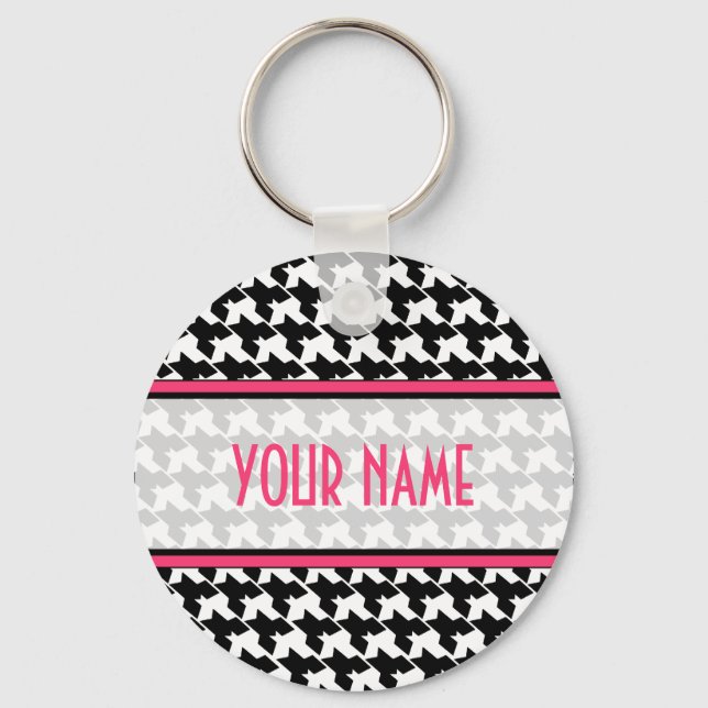 Houndstooth Keychain Nyckelring (Framsida)