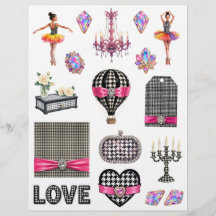 Houndstooth-konst Urklippsark för Scrapbooking