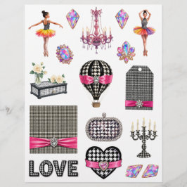 Houndstooth-konst Urklippsark för Scrapbooking