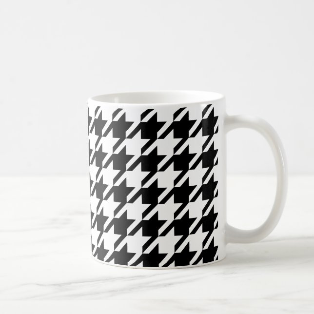 Houndstooth Large Classic Mönster-kaffe Mugg (Höger)