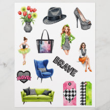 Houndstooth Mode Scrapbook Pappersutklipp