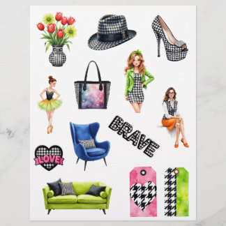 Houndstooth Mode Scrapbook Pappersutklipp