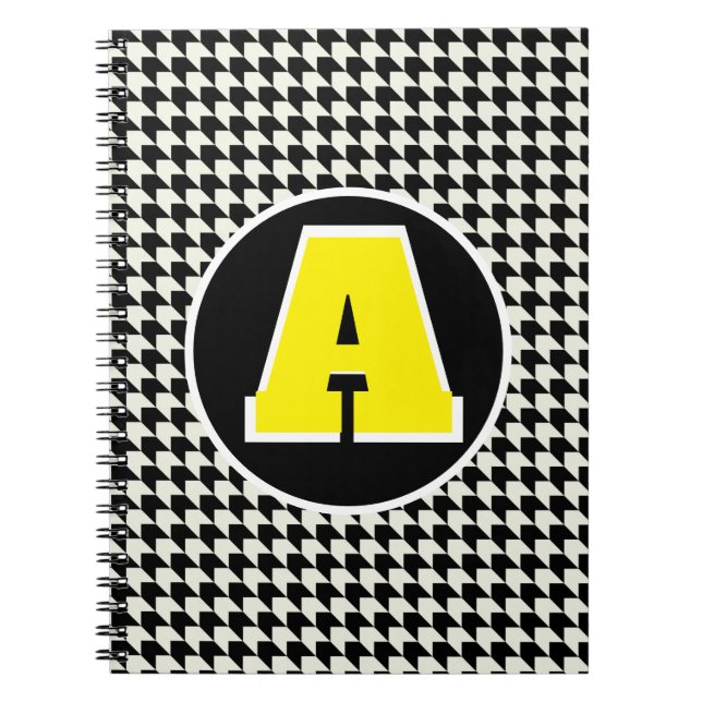 Houndstooth monogram anteckningsbok (Framsidan)