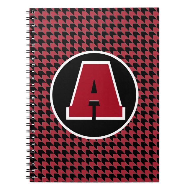 Houndstooth monogram bärbar dator anteckningsbok (Framsidan)