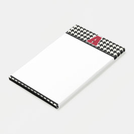 Houndstooth monogram post-it block