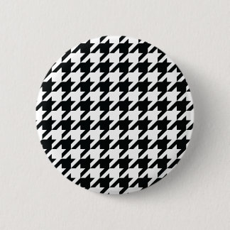 Houndstooth Mönster Black White Knapp