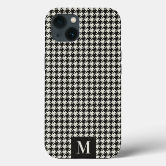 Houndstooth-mönster Monogram iPhone-fodral