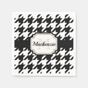 Houndstooth Mönster Pappersservett
