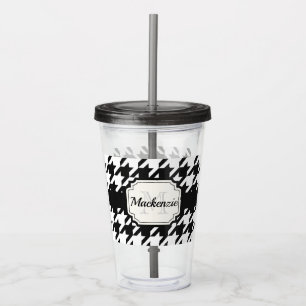 Houndstooth Mönster Take Away Mugg