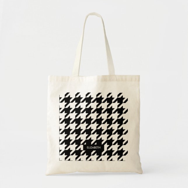 Houndstooth Mönster Tygkasse (Framsidan)