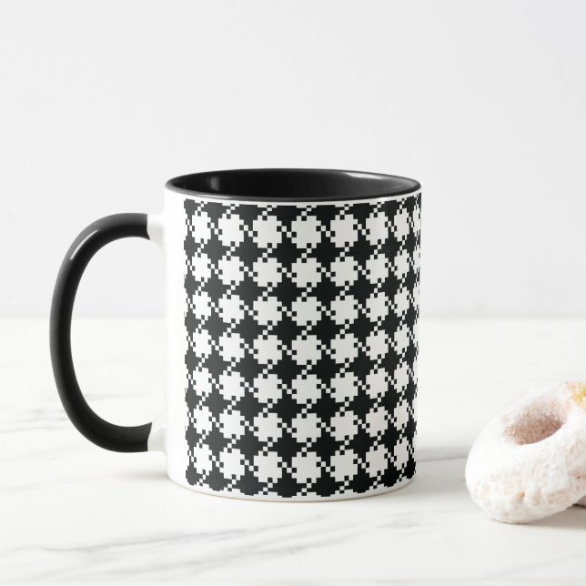 Houndstooth Mugg (Med munk)