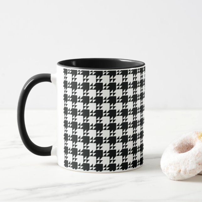 Houndstooth Mugg (Med munk)