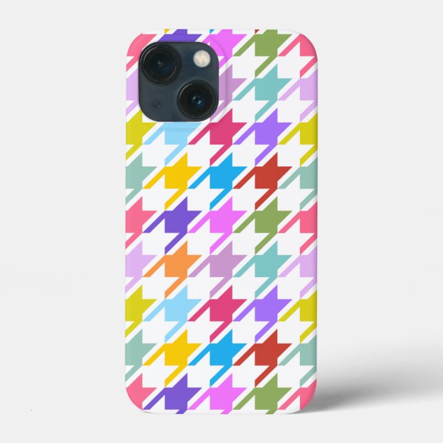 Houndstooth Multifärgad+White Big Mönster (Baksida)