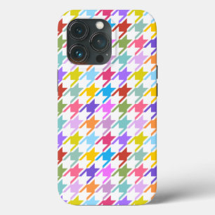 Houndstooth Multifärgad+White Mönster