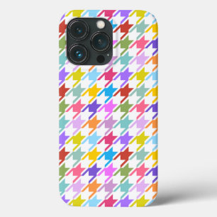 Houndstooth Multifärgad+White Mönster