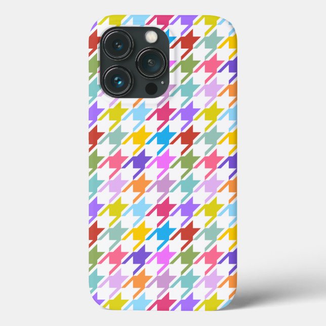 Houndstooth Multifärgad+White Mönster (Baksida)