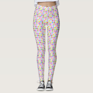 Houndstooth Multifärgad+White Sml Mönster Leggings