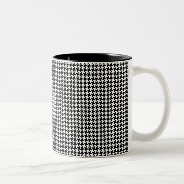 Houndstooth personlig Två-Tonad mugg (Höger)